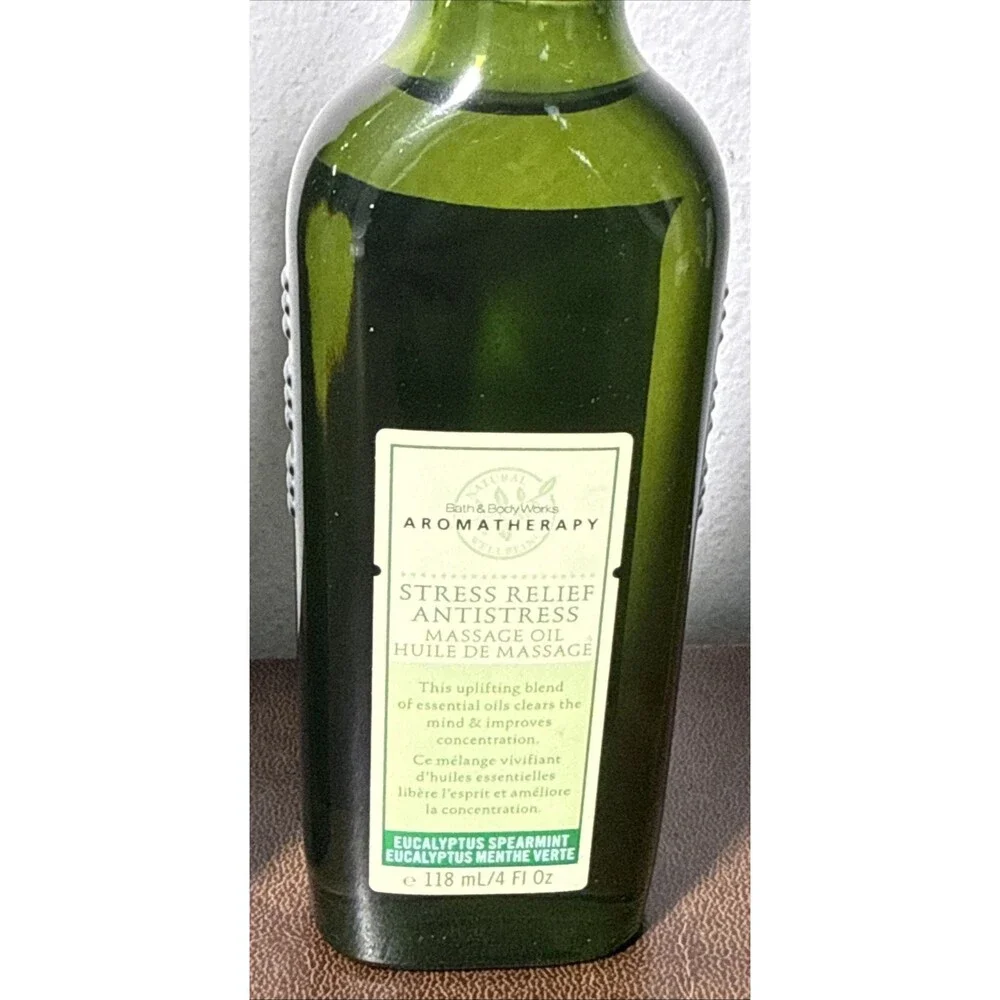 Bath & Body Works Stress Relief Body Lotion & Massage Oil Eucalyptus Spearmint